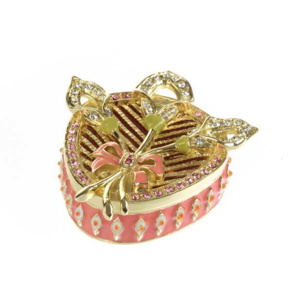 Pink Beautiful Decorated Trinket Box