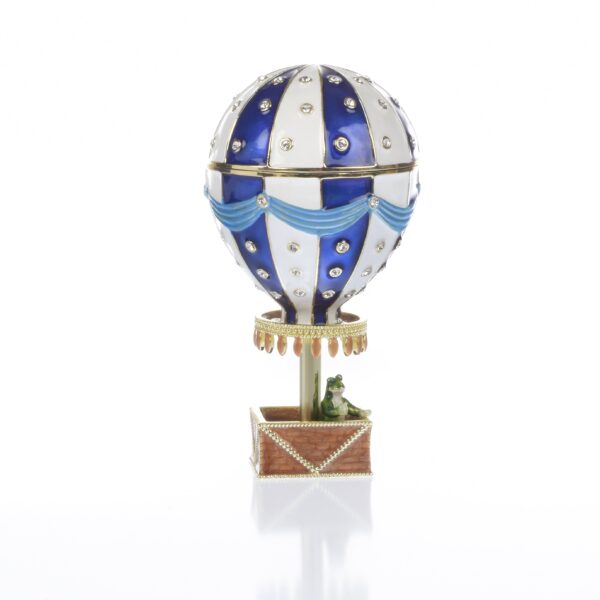 Blue Hot air balloon with frog Limited edition 1-250