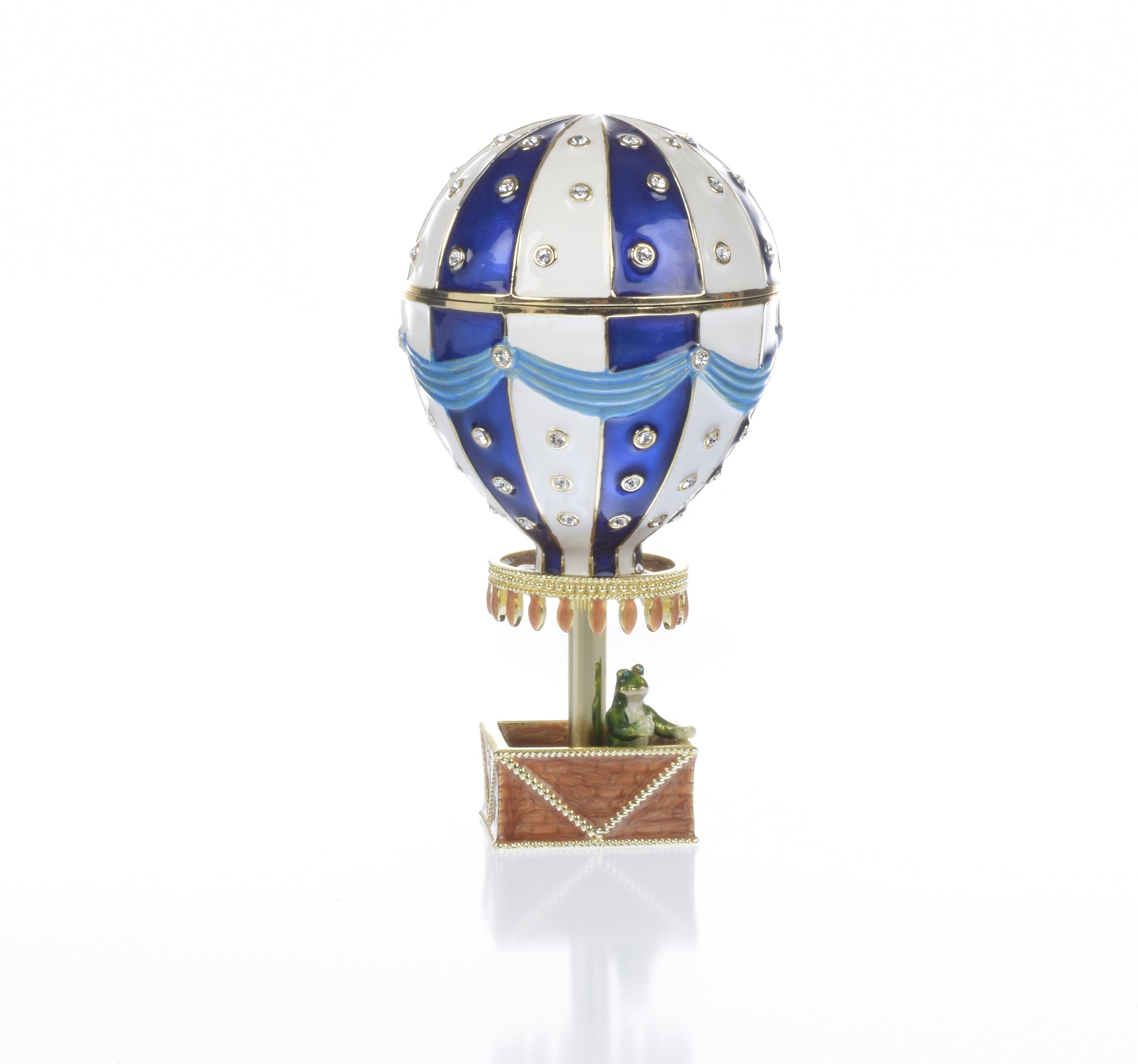 Blue Hot air balloon with frog Limited edition 1-250