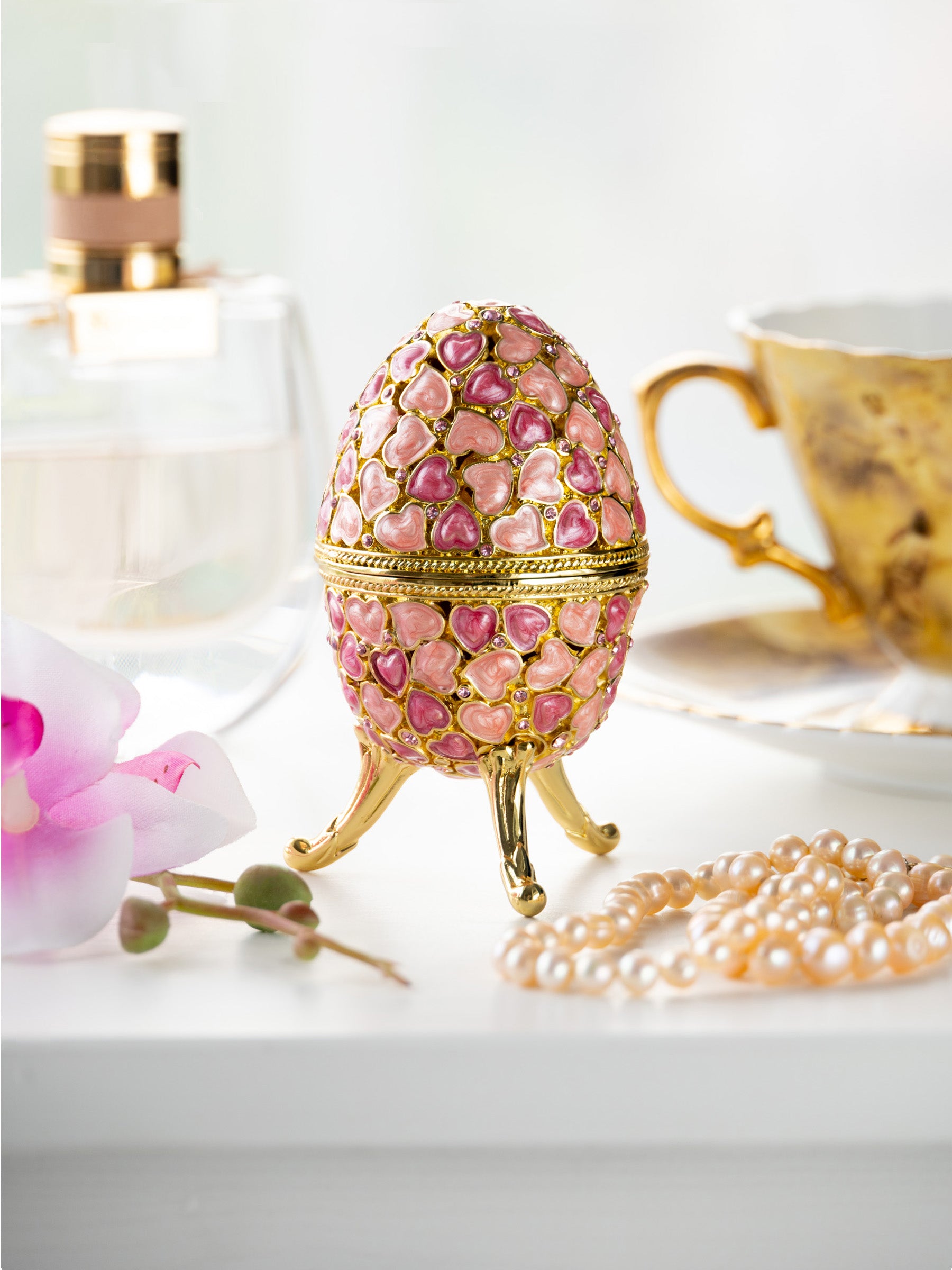 Pink egg decorated with hearts valentine's day - Image 5