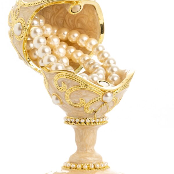 Gold Easter Egg with Pearls Necklace