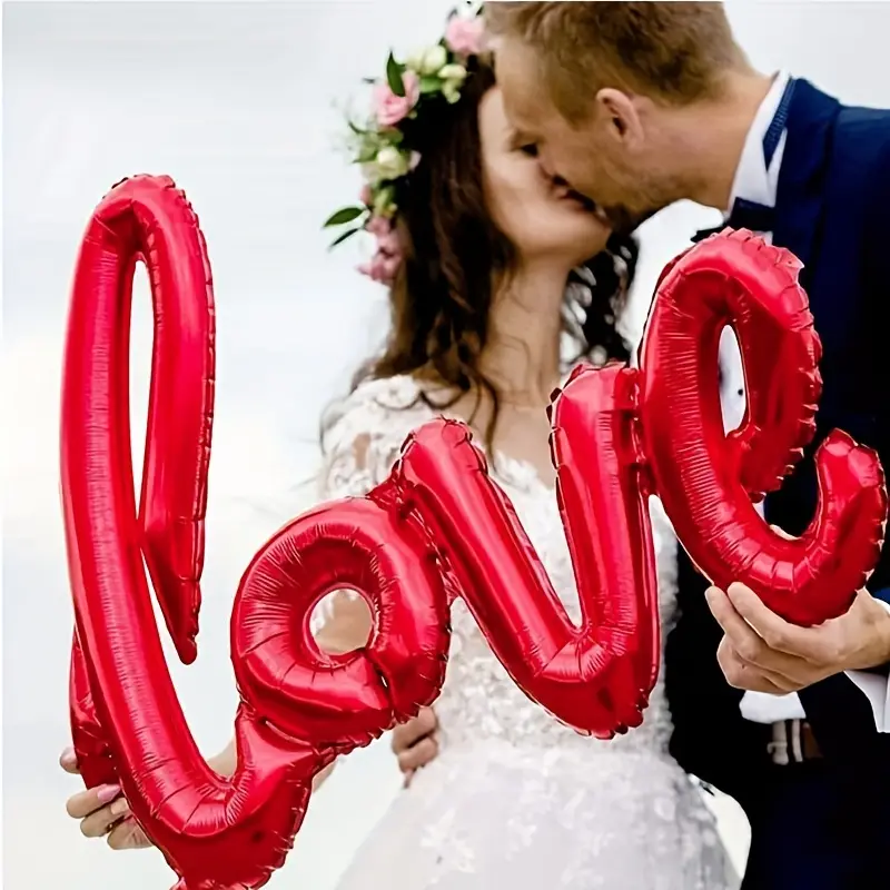 NNETM Romantic Love Letter Foil Balloon for Weddings - Image 2