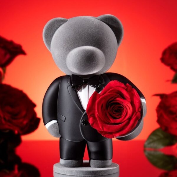 Gentleman's Promise Teddy Bear with Rose